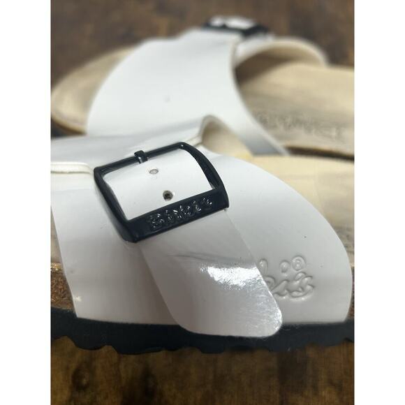 Birkis Birkenstock Catalina White Single Strap Buckle Sandals Womens Sz 38 US 7 - Picture 7 of 11